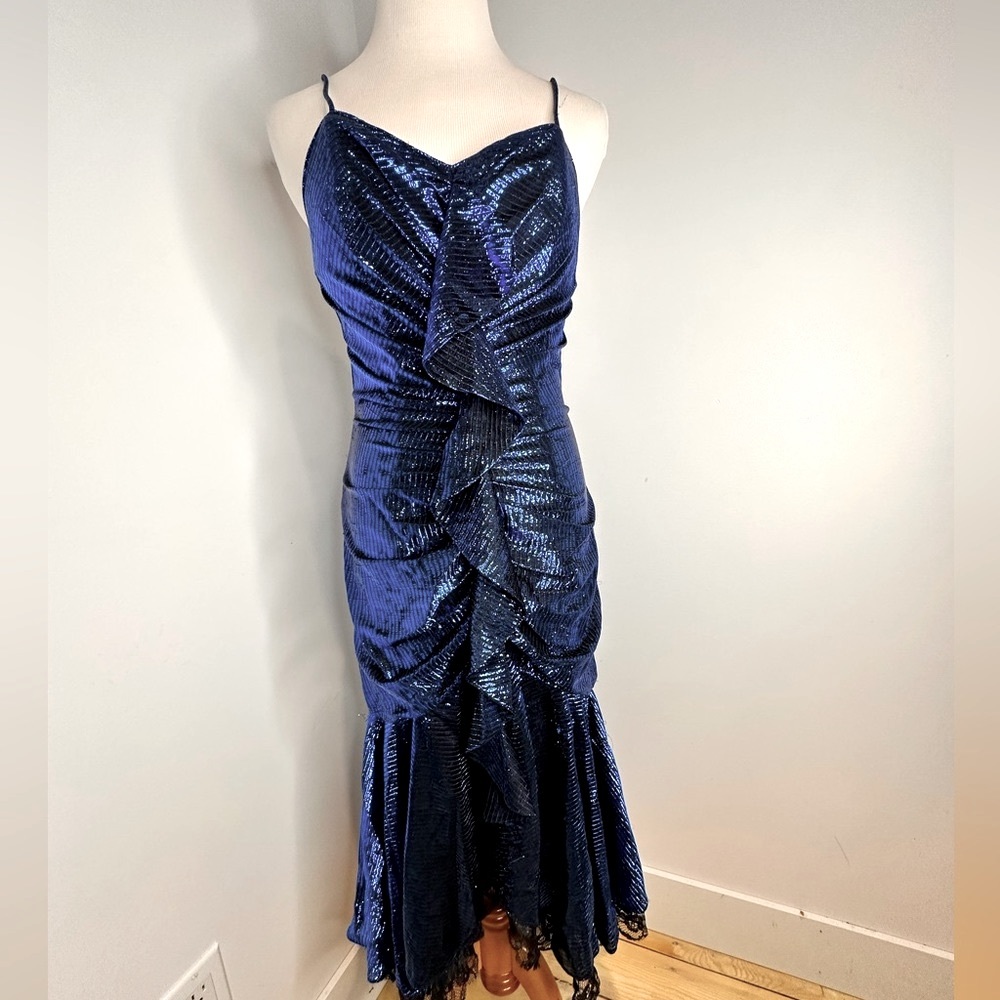 VINTAGE New Leaf by Samir 70s/80s Mermaid Cocktail dress